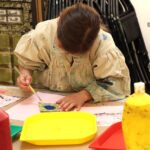 Kids' art class on the French Riviera