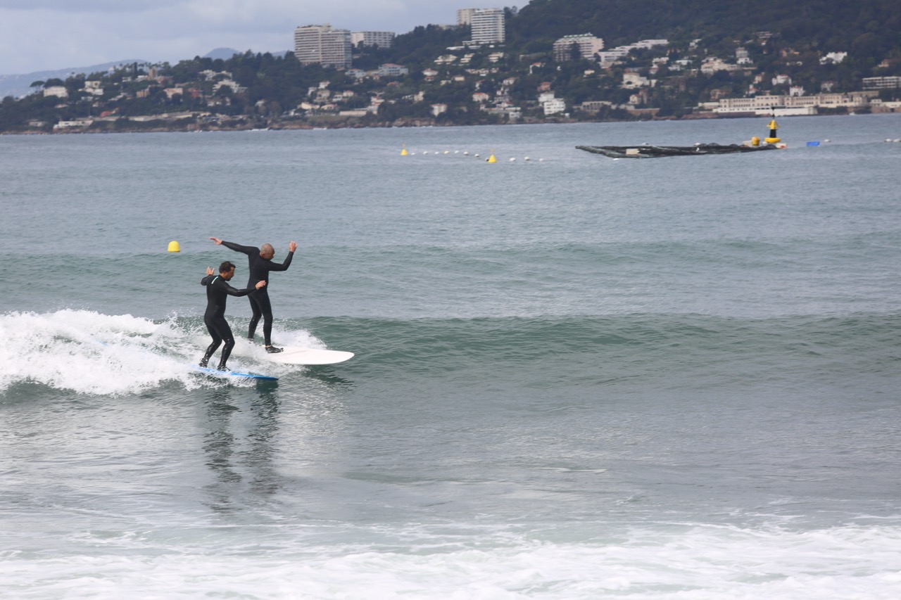 Surfing French Riviera, Côte d'Azur, Mediterranean
