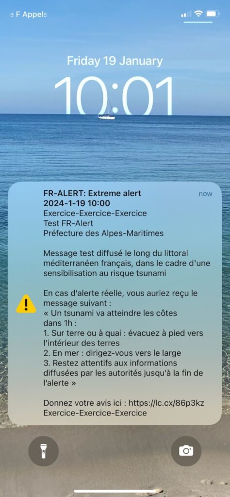 tsunami alert antibes france