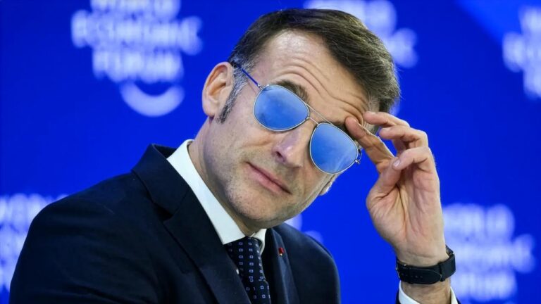 président français macron henry jullien lunettes de soleil