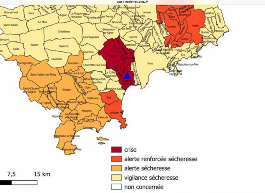 Drought restrictions French Riviera