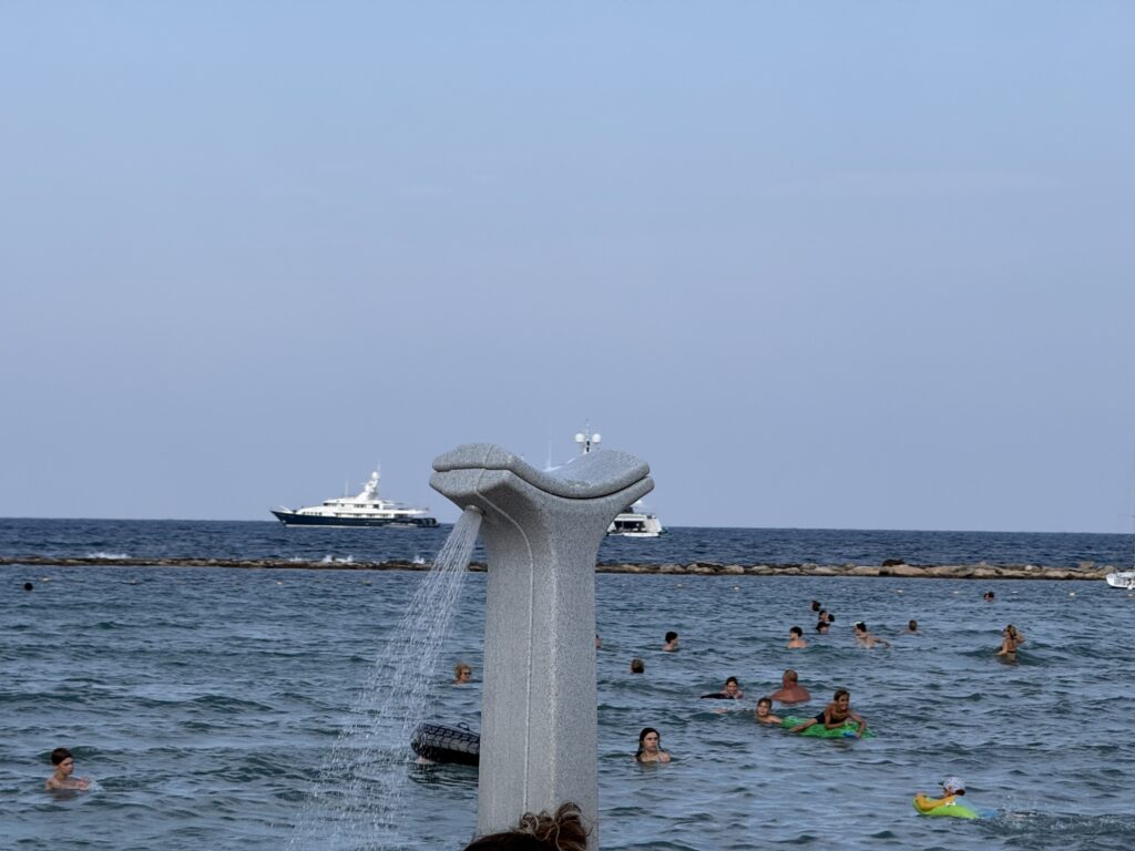 Beach showers, Antibes