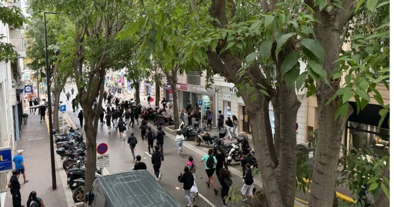 French school protests, Antibes Riviera